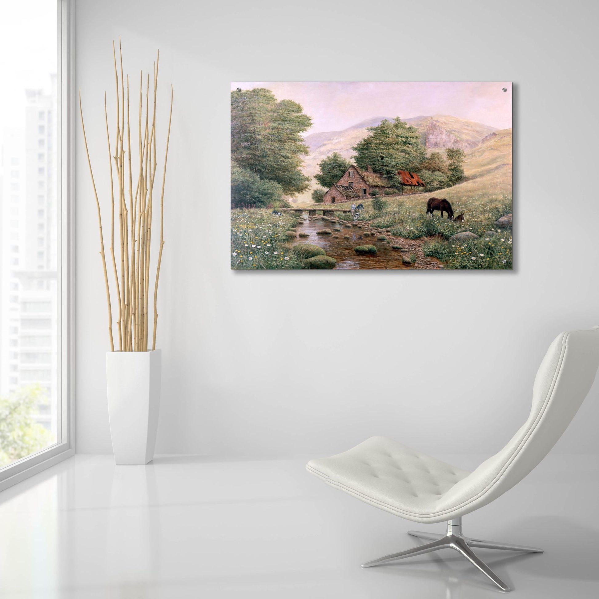 Epic Art 'Grazing' by Bill Makinson, Acrylic Glass Wall Art,36x24