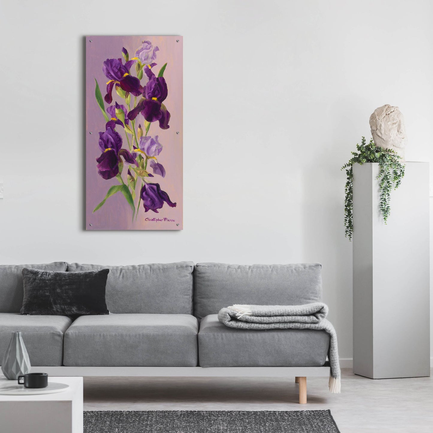 Epic Art 'Study In Lavender' by Christopher Pierce, Acrylic Glass Wall Art,24x48