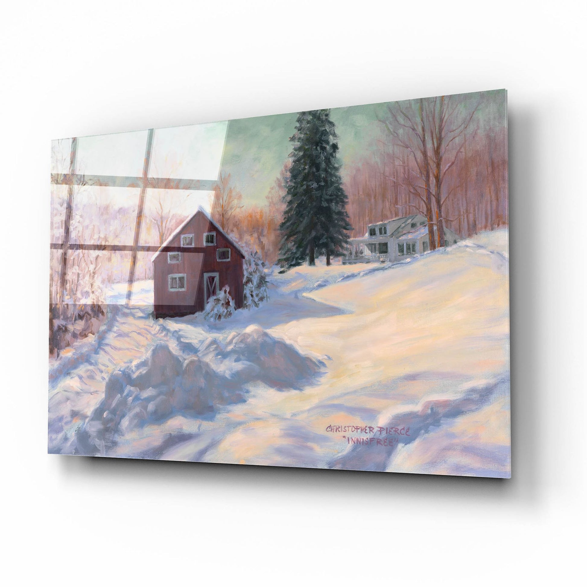 Epic Art 'From My Studio In Winter' by Christopher Pierce, Acrylic Glass Wall Art,16x12