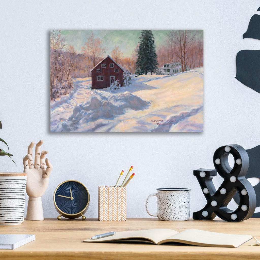 From My Studio In Winter by Christopher Pierce - 16x12 acrylic wall art in a room