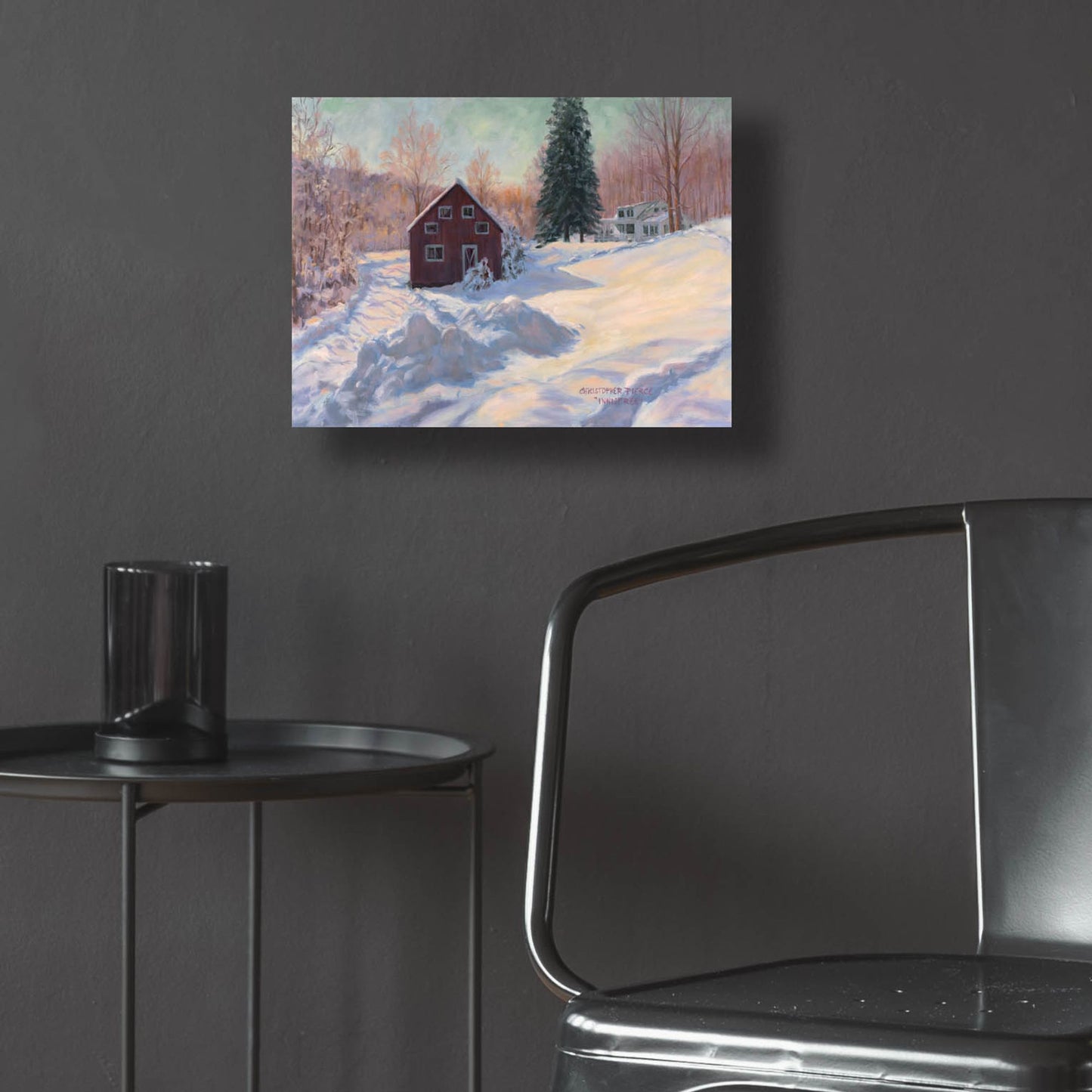 Epic Art 'From My Studio In Winter' by Christopher Pierce, Acrylic Glass Wall Art,16x12