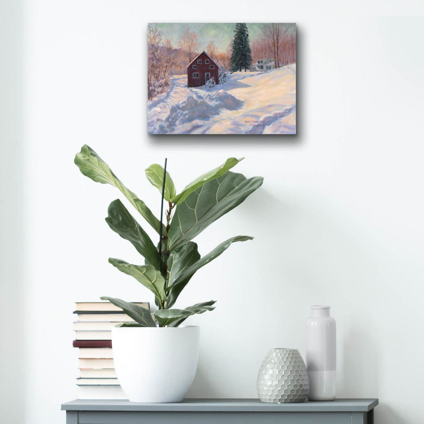 Epic Art 'From My Studio In Winter' by Christopher Pierce, Acrylic Glass Wall Art,16x12