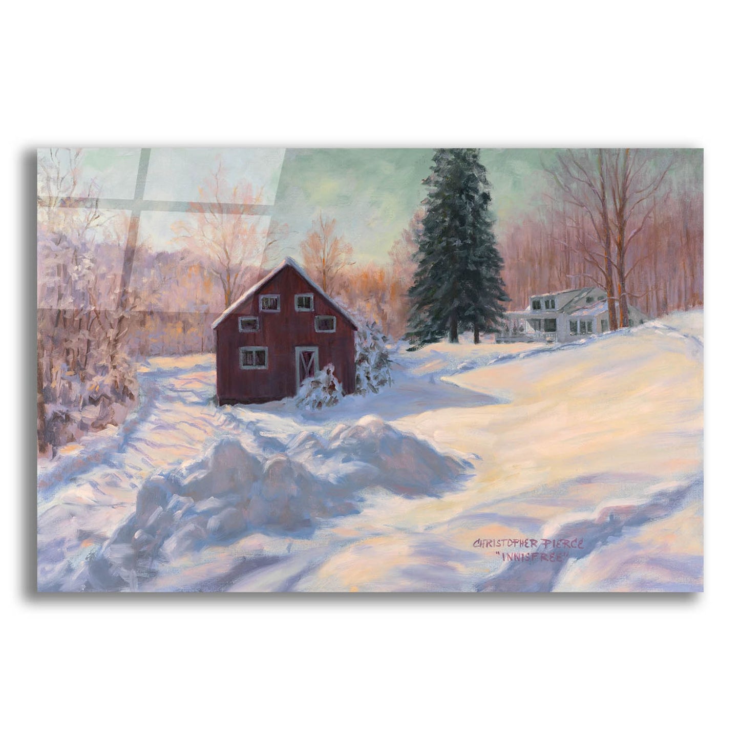 Epic Art 'From My Studio In Winter' by Christopher Pierce, Acrylic Glass Wall Art,16x12