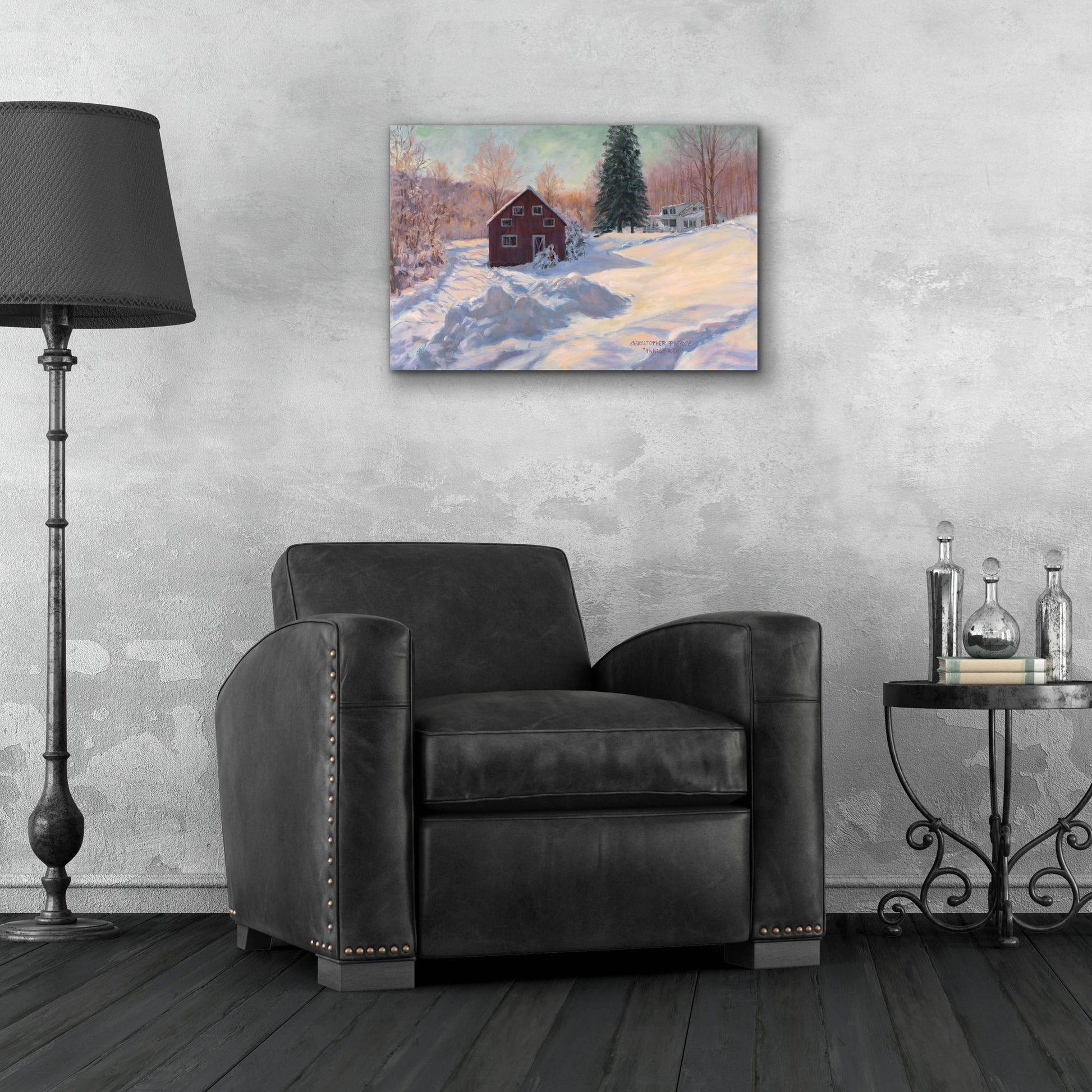 Epic Art 'From My Studio In Winter' by Christopher Pierce, Acrylic Glass Wall Art,24x16