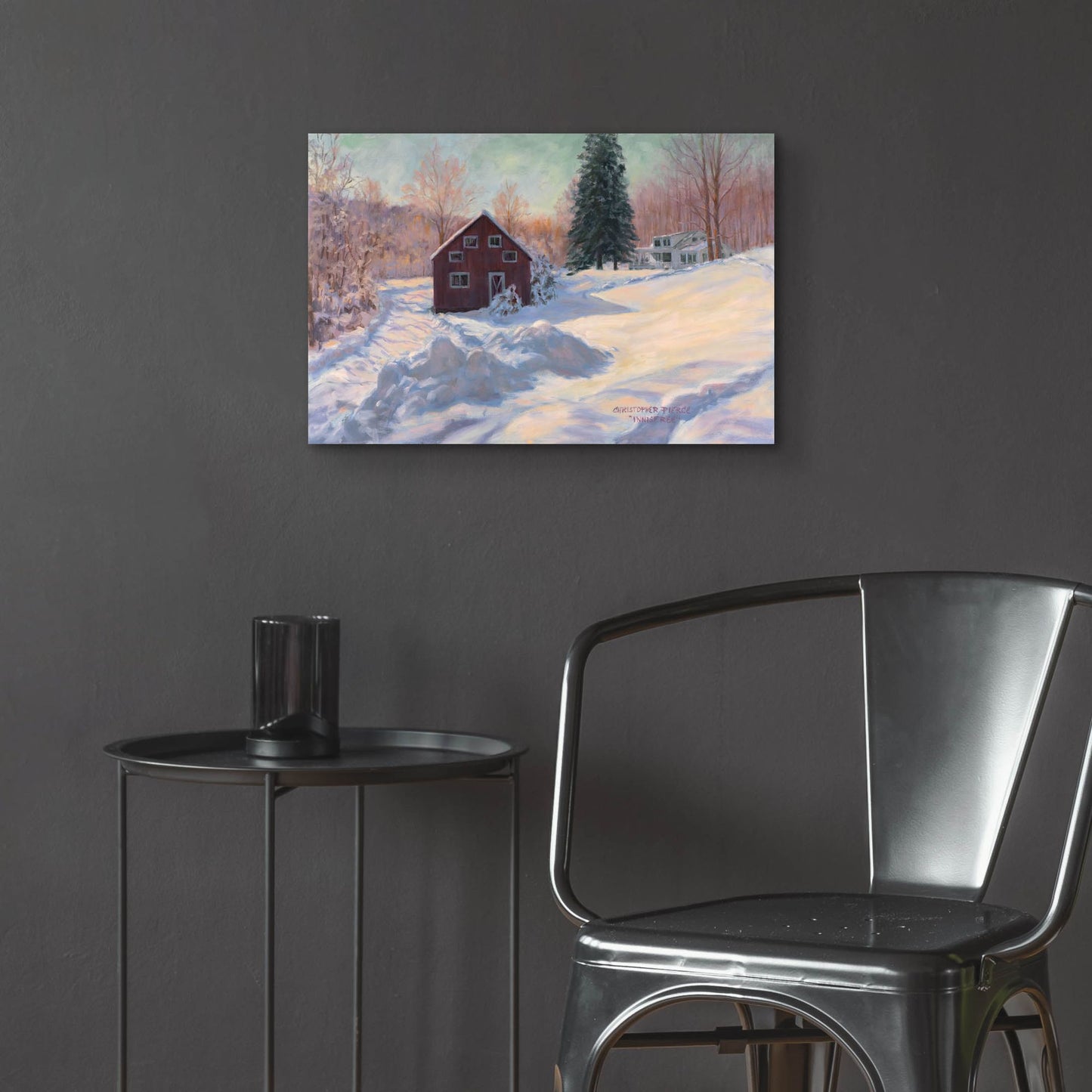 Epic Art 'From My Studio In Winter' by Christopher Pierce, Acrylic Glass Wall Art,24x16