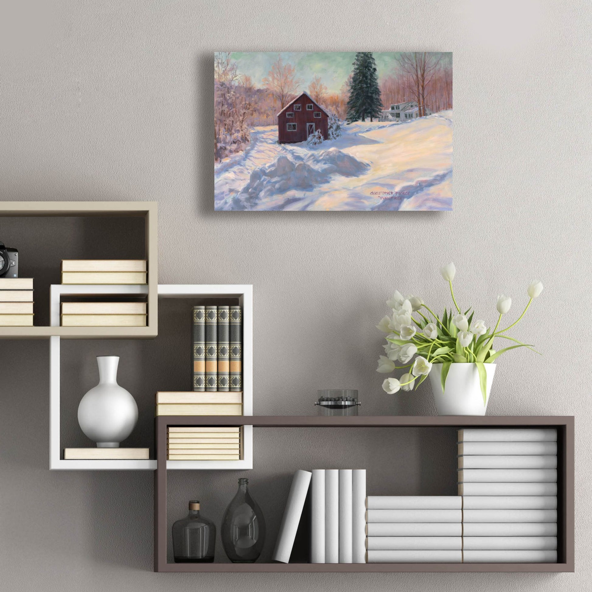 Epic Art 'From My Studio In Winter' by Christopher Pierce, Acrylic Glass Wall Art,24x16