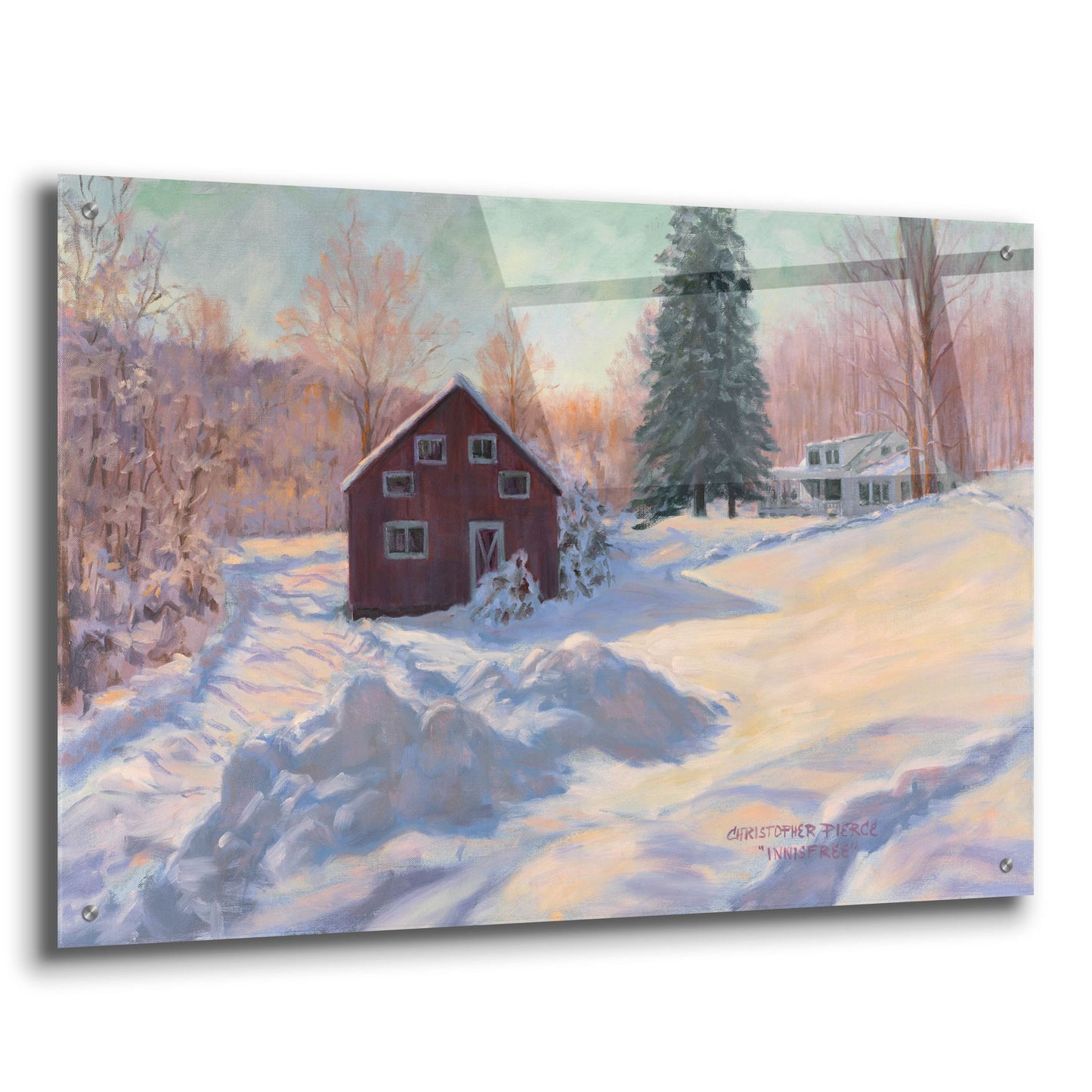 Epic Art 'From My Studio In Winter' by Christopher Pierce, Acrylic Glass Wall Art,36x24