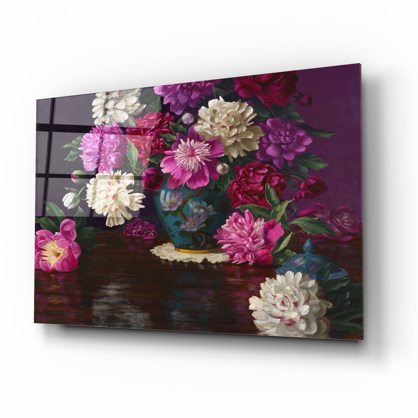 Epic Art 'Imperial Peonies' by Christopher Pierce, Acrylic Glass Wall Art,16x12