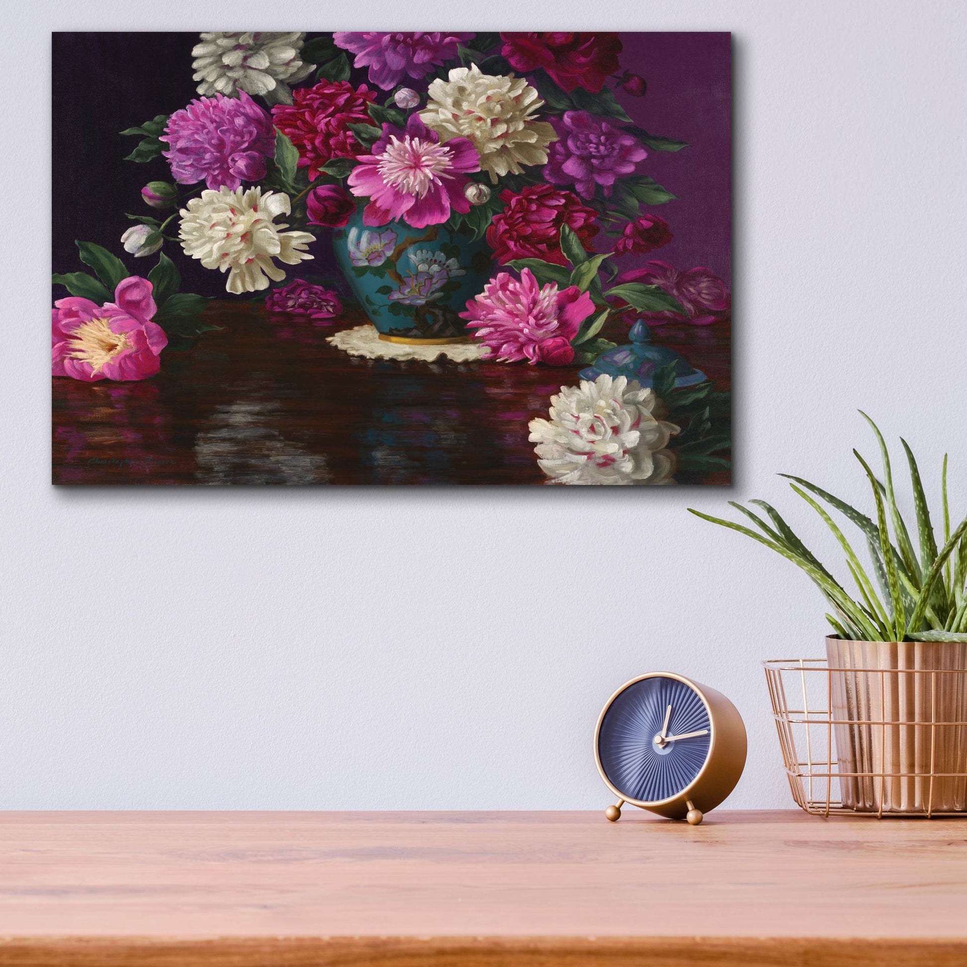 Epic Art 'Imperial Peonies' by Christopher Pierce, Acrylic Glass Wall Art,16x12