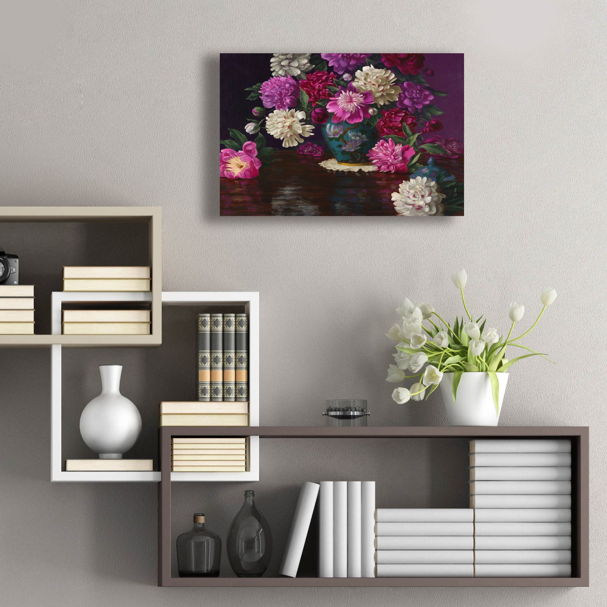 Epic Art 'Imperial Peonies' by Christopher Pierce, Acrylic Glass Wall Art,24x16