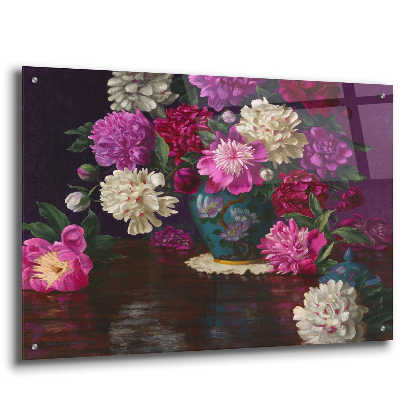 Epic Art 'Imperial Peonies' by Christopher Pierce, Acrylic Glass Wall Art,36x24