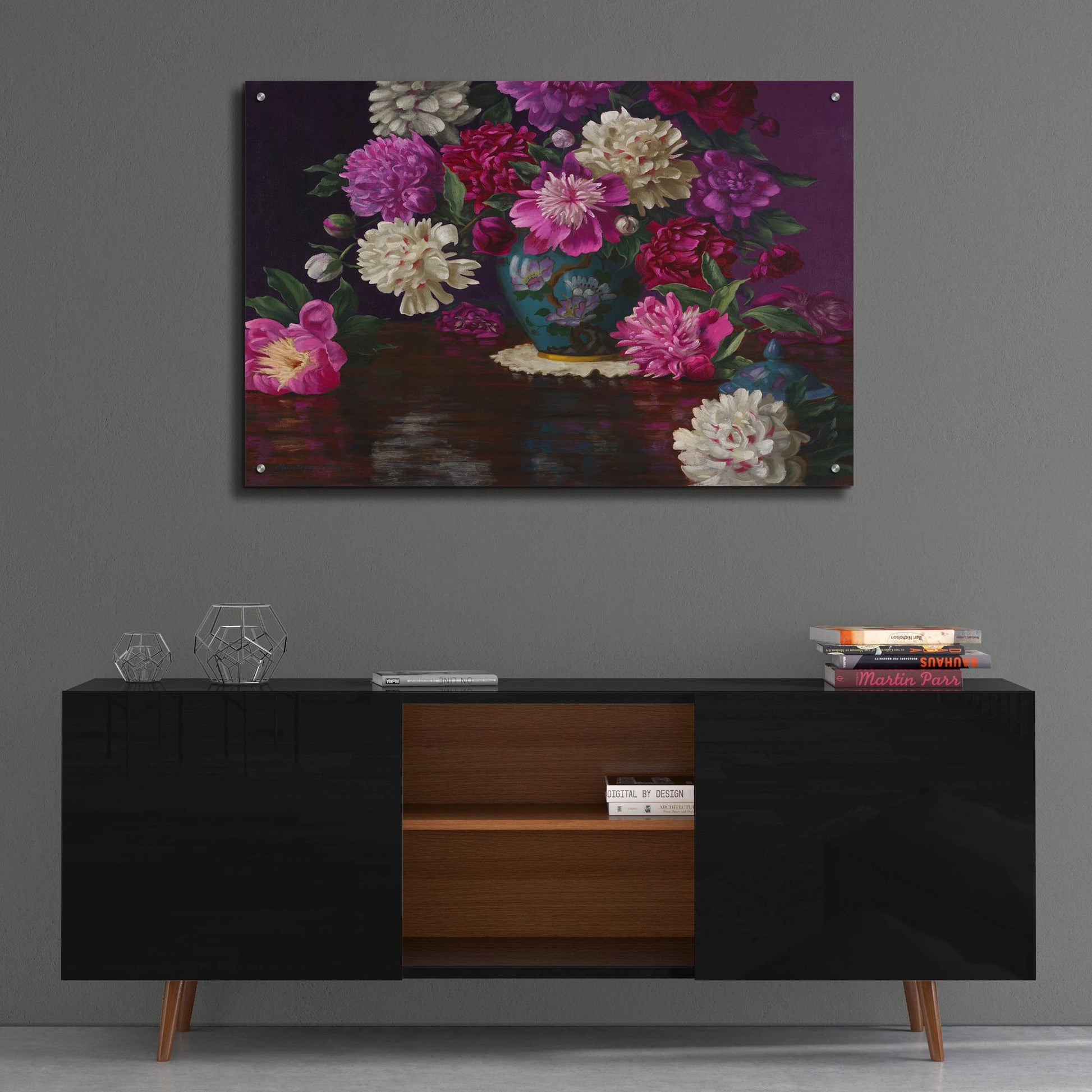 Epic Art 'Imperial Peonies' by Christopher Pierce, Acrylic Glass Wall Art,36x24