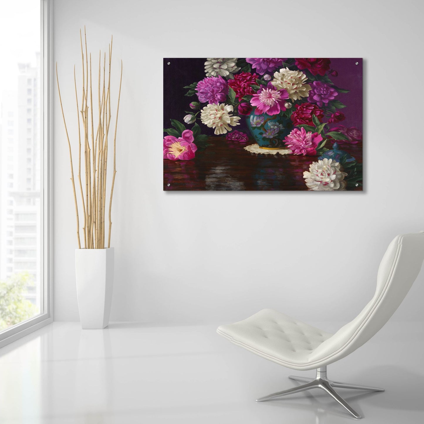 Epic Art 'Imperial Peonies' by Christopher Pierce, Acrylic Glass Wall Art,36x24