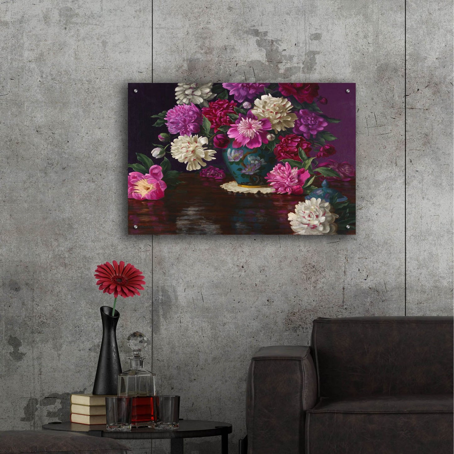 Epic Art 'Imperial Peonies' by Christopher Pierce, Acrylic Glass Wall Art,36x24