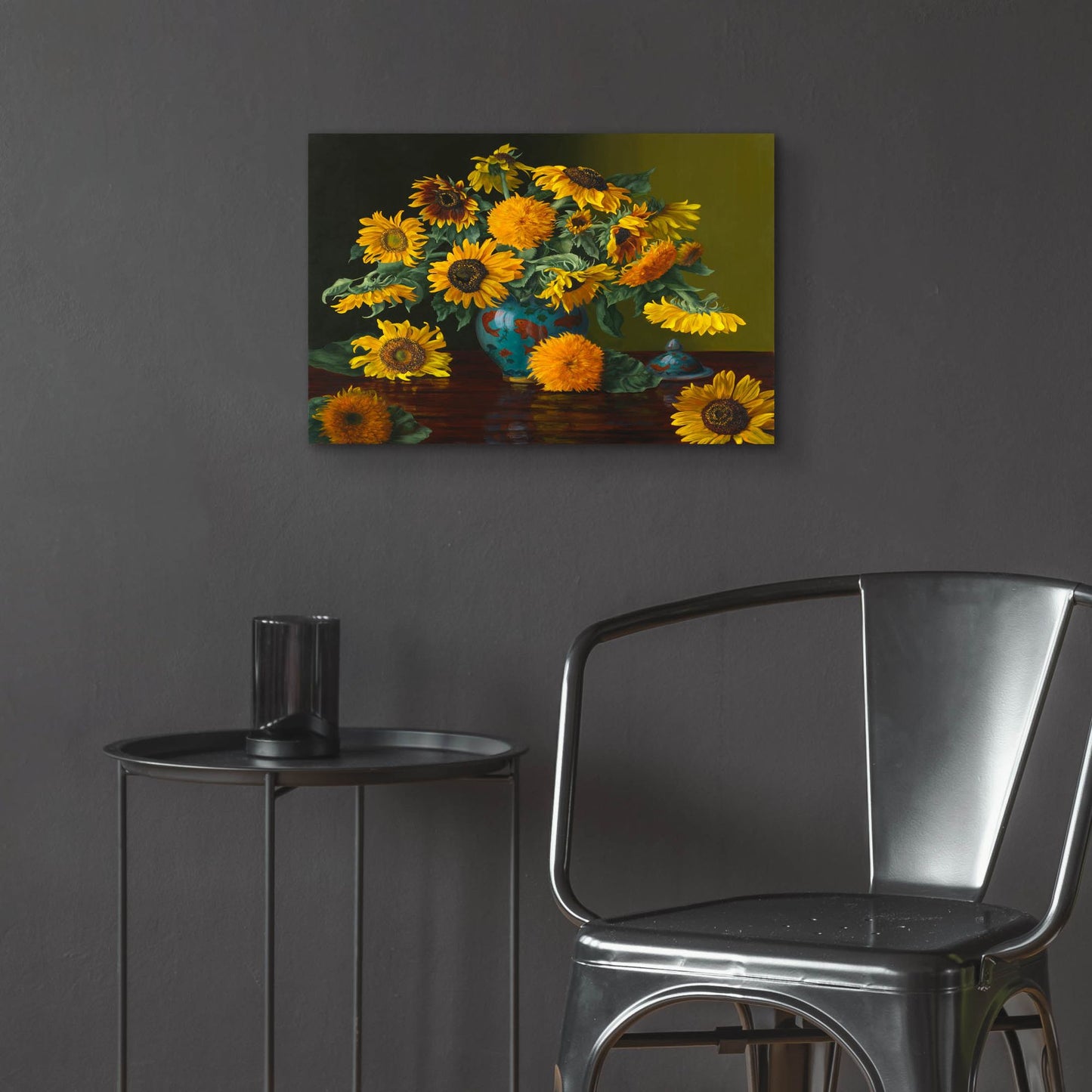 Epic Art 'Sunflower Dance With The Fishies' by Christopher Pierce, Acrylic Glass Wall Art,24x16