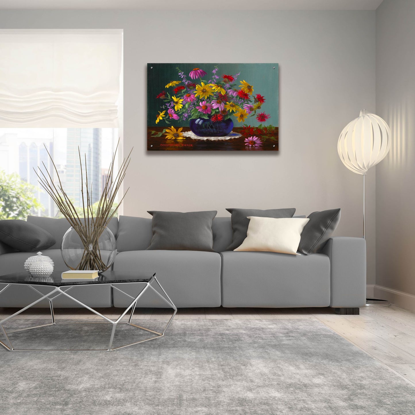 Epic Art 'Midsommer Blossoms' by Christopher Pierce, Acrylic Glass Wall Art,36x24