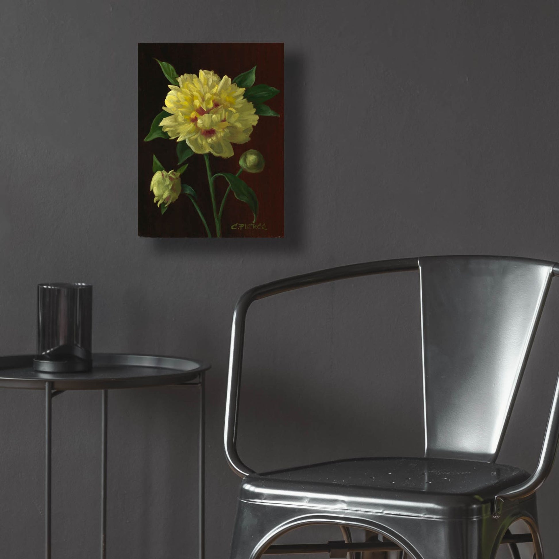 Epic Art 'Yellow Peony' by Christopher Pierce, Acrylic Glass Wall Art,12x16