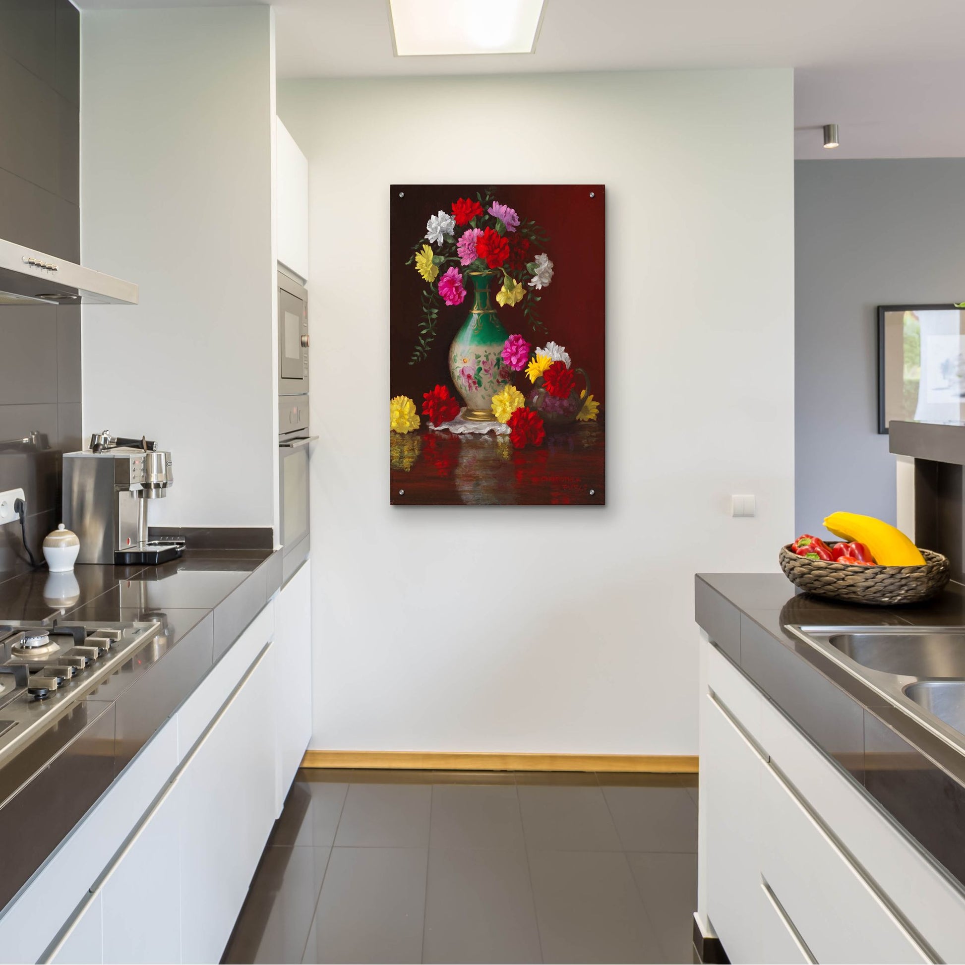 Epic Art 'Carnations In Victorian Vase' by Christopher Pierce, Acrylic Glass Wall Art,24x36