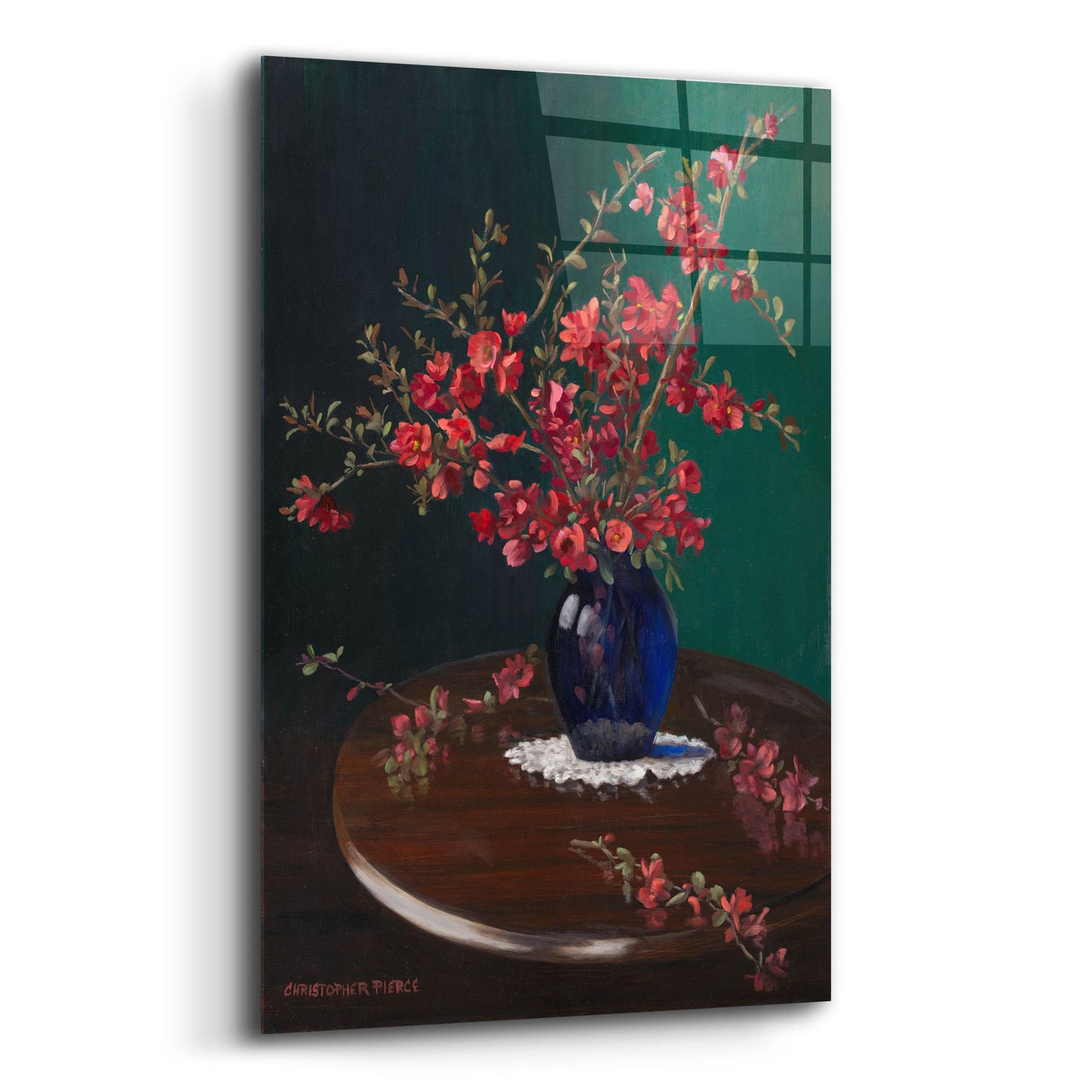 Epic Art 'Flowering Quince' by Christopher Pierce, Acrylic Glass Wall Art,12x16