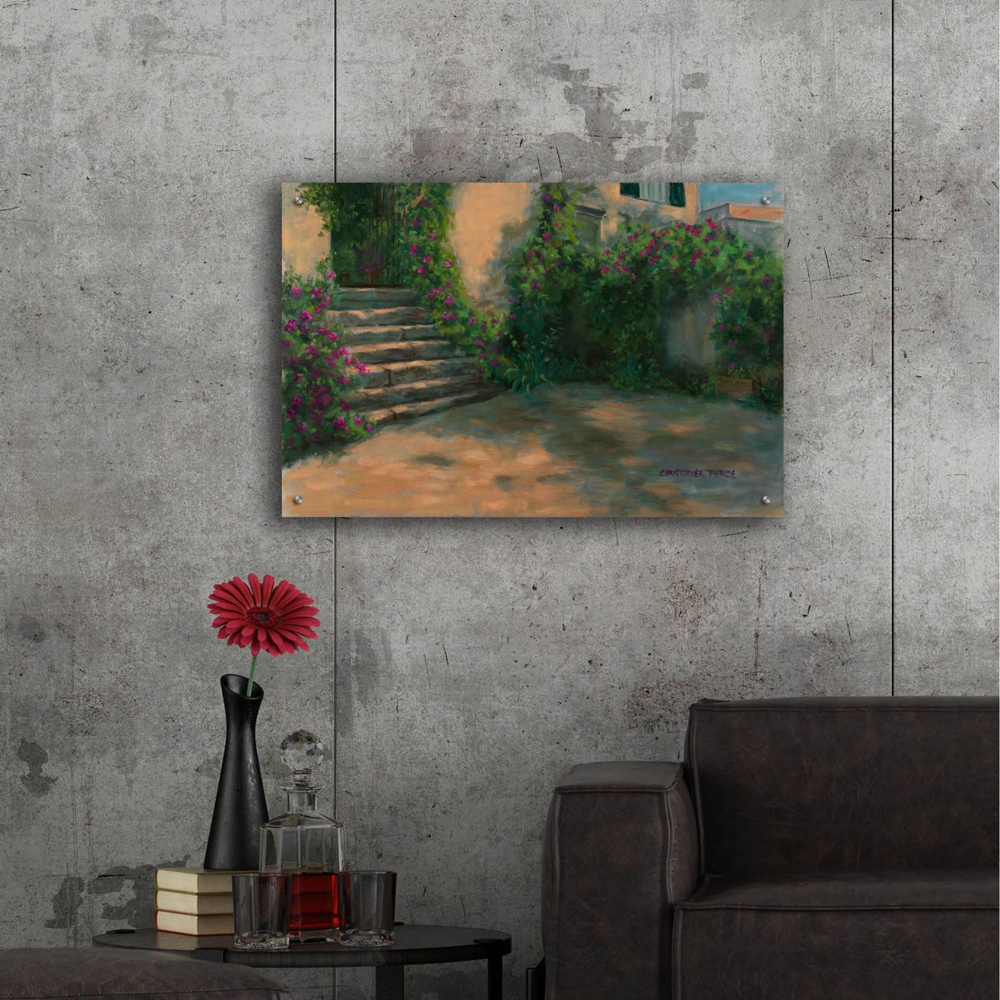 Epic Art 'Tuscany Steps' by Christopher Pierce, Acrylic Glass Wall Art,36x24