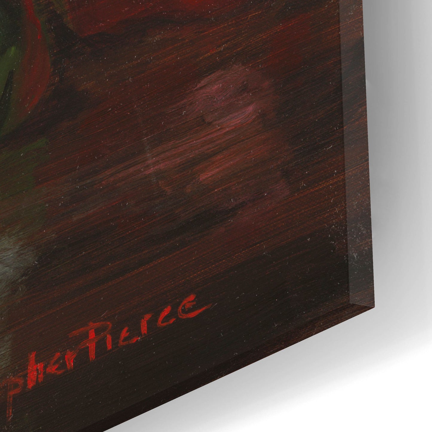 Epic Art 'Green And Red Peppers' by Christopher Pierce, Acrylic Glass Wall Art,24x12