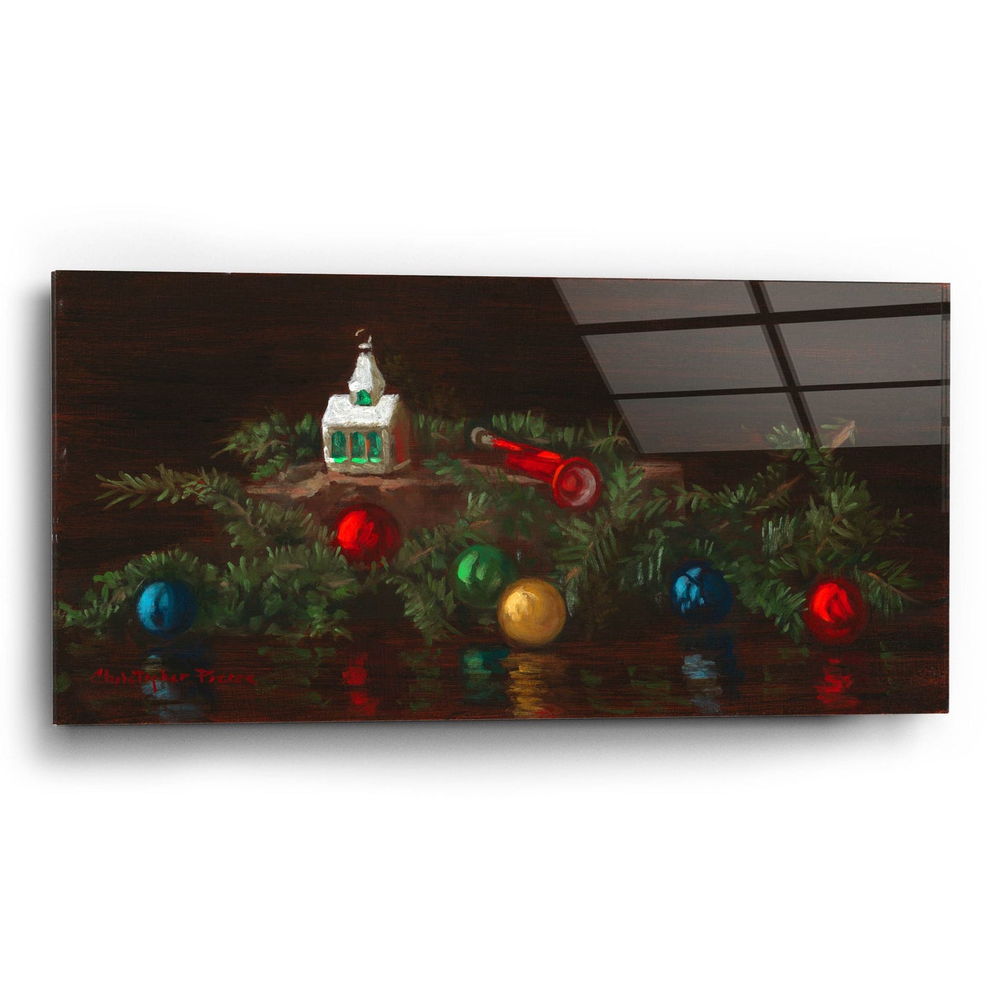 Epic Art 'Christmas Memory' by Christopher Pierce, Acrylic Glass Wall Art,24x12