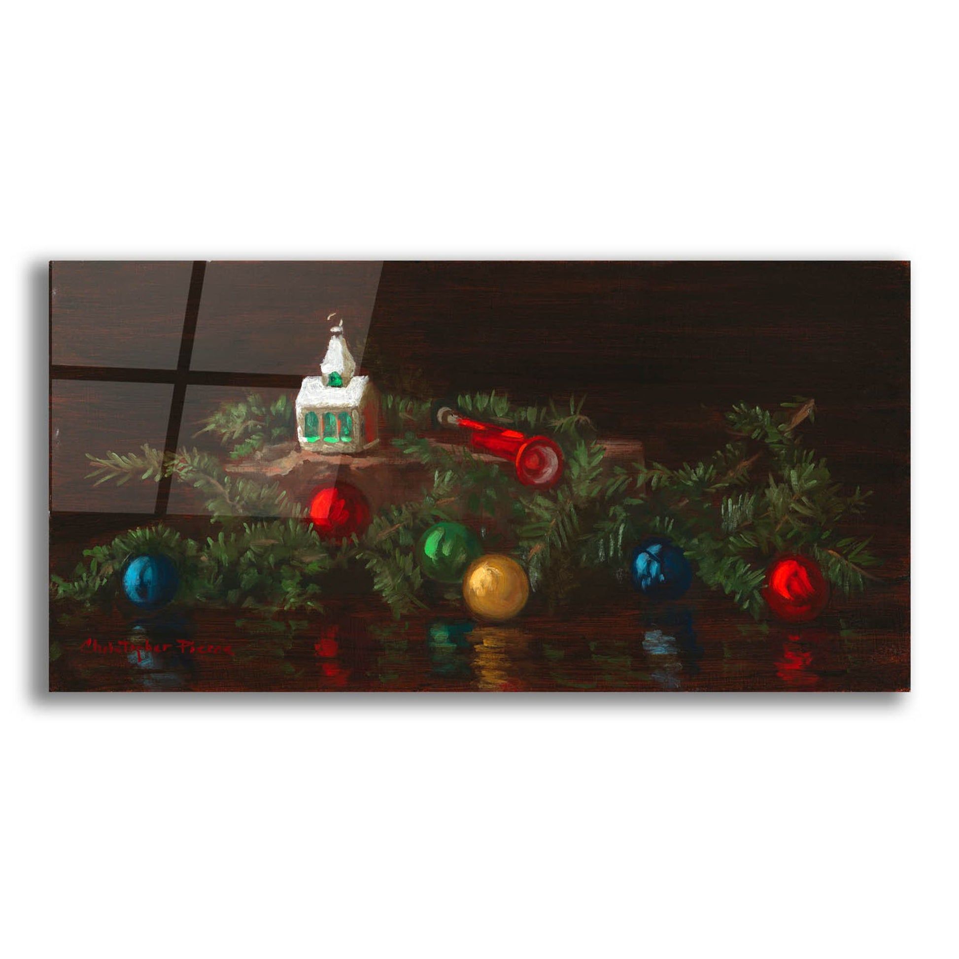 Epic Art 'Christmas Memory' by Christopher Pierce, Acrylic Glass Wall Art,24x12