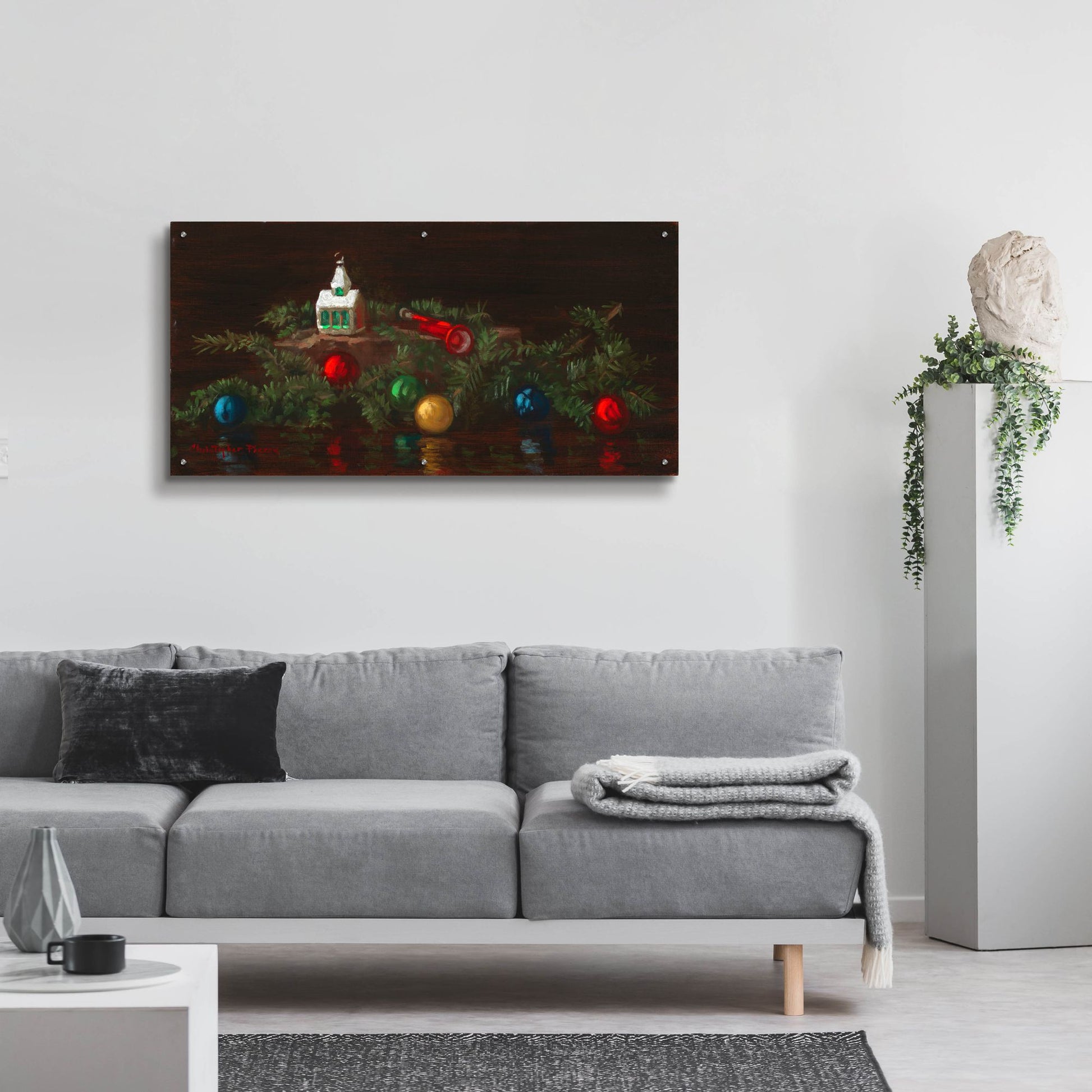 Epic Art 'Christmas Memory' by Christopher Pierce, Acrylic Glass Wall Art,48x24