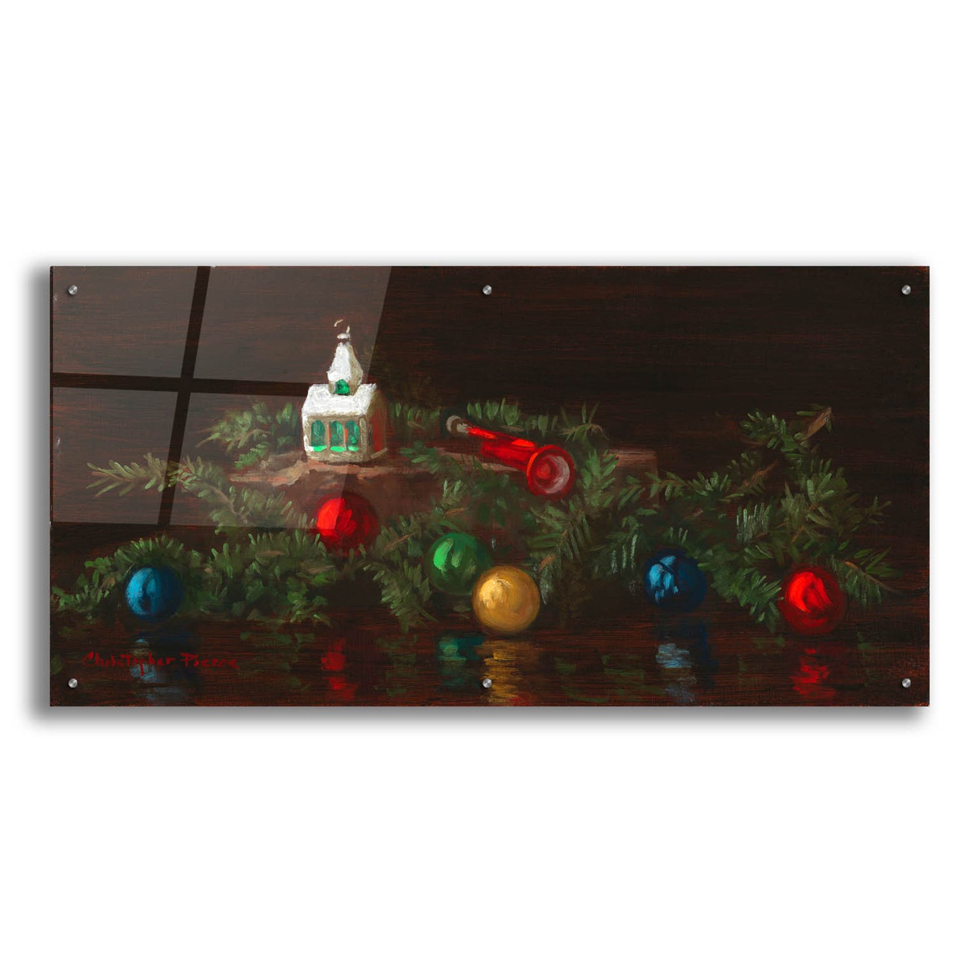 Epic Art 'Christmas Memory' by Christopher Pierce, Acrylic Glass Wall Art,48x24