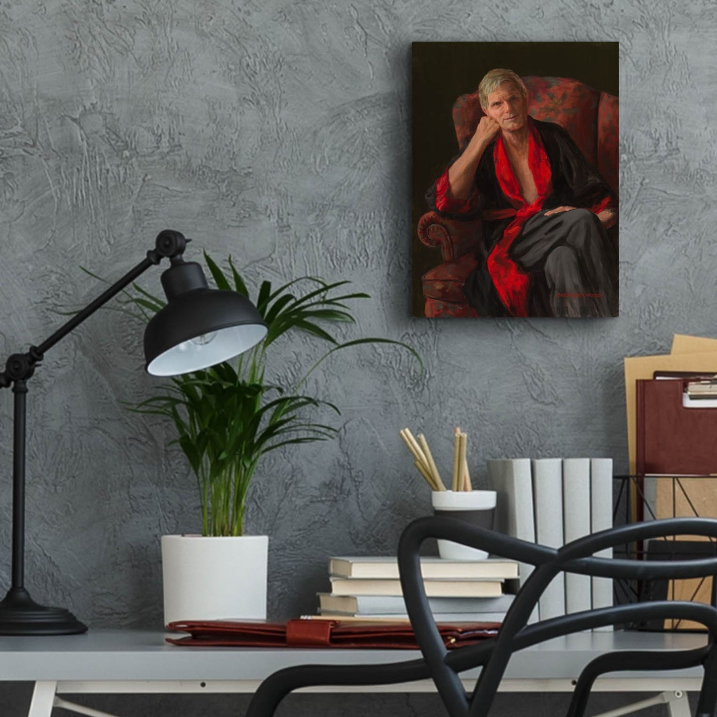Epic Art 'Listening' by Christopher Pierce, Acrylic Glass Wall Art,12x16
