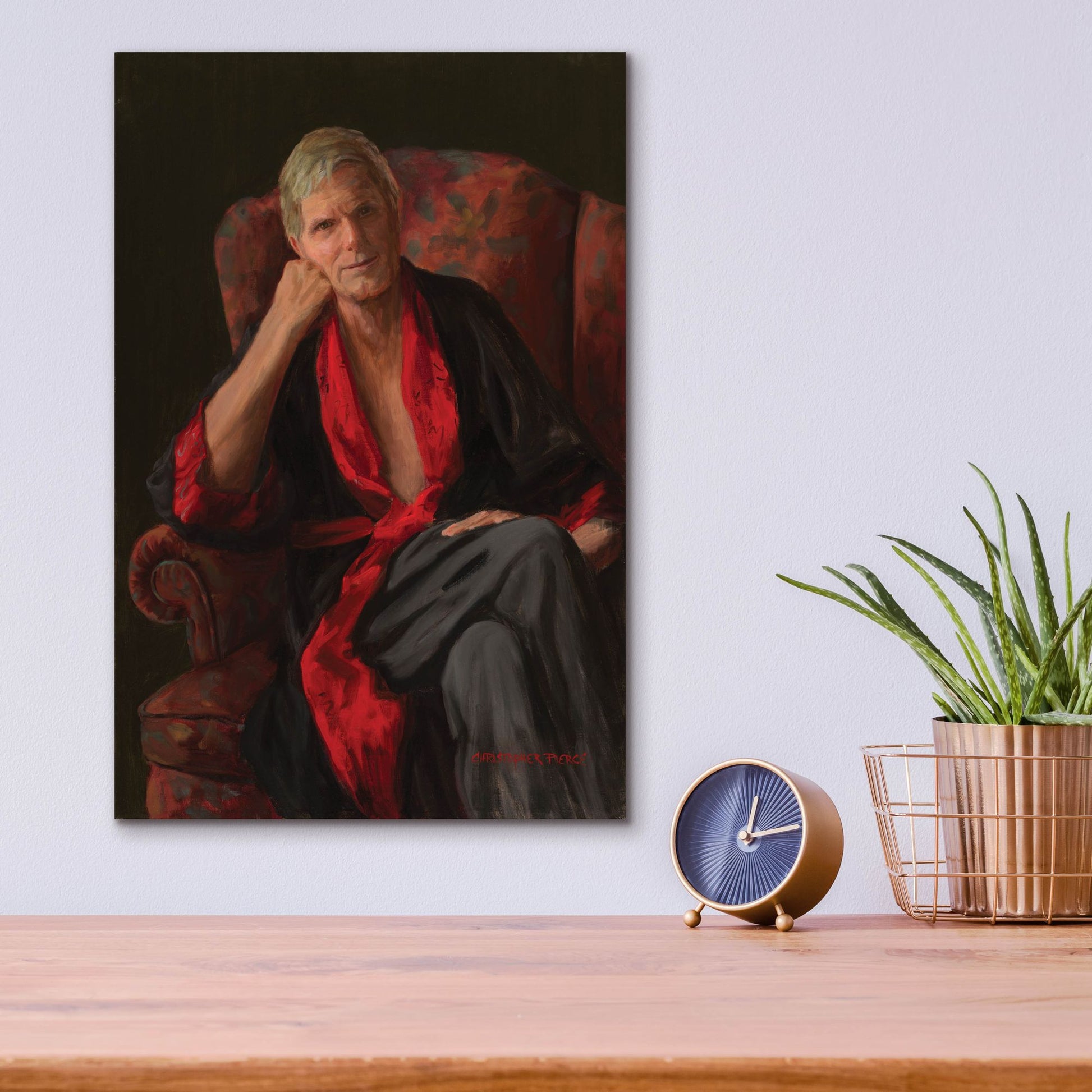 Epic Art 'Listening' by Christopher Pierce, Acrylic Glass Wall Art,12x16