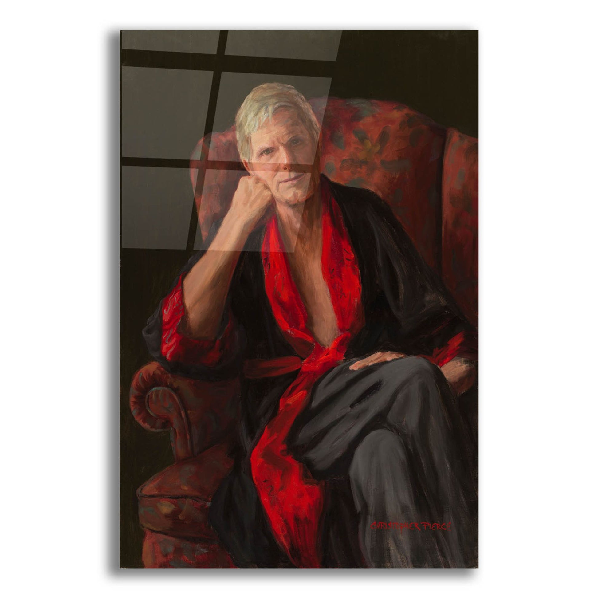 Epic Art 'Listening' by Christopher Pierce, Acrylic Glass Wall Art,12x16