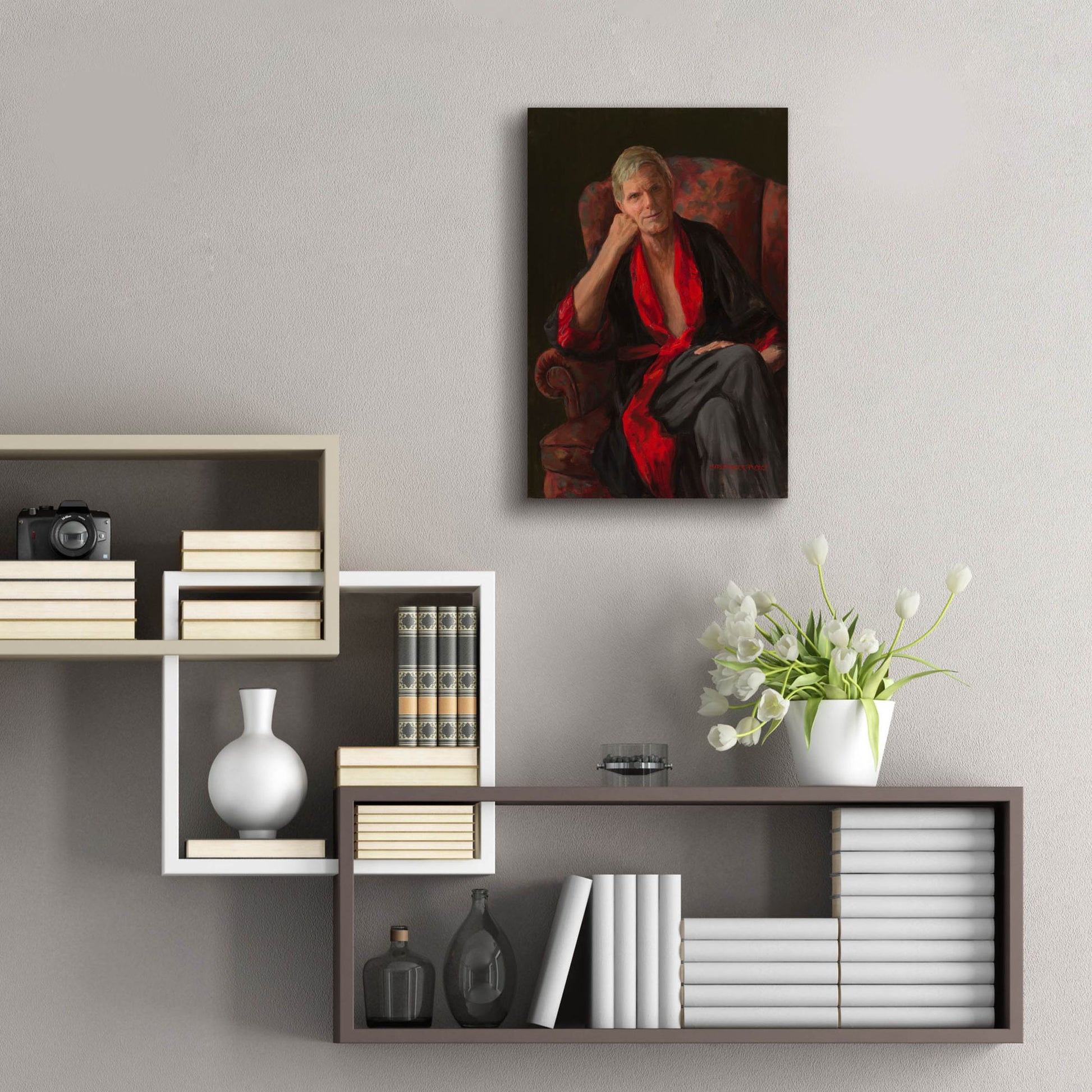 Epic Art 'Listening' by Christopher Pierce, Acrylic Glass Wall Art,16x24