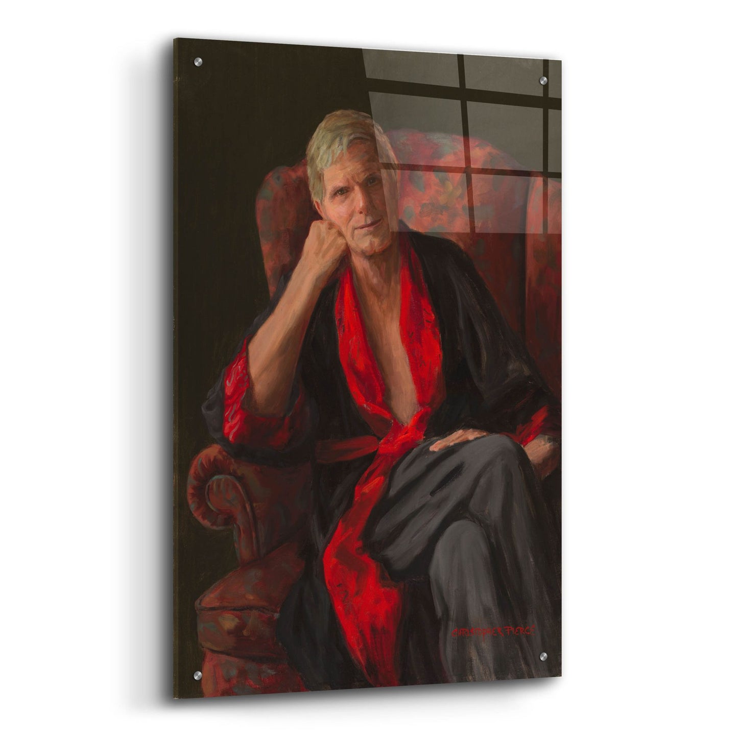 Epic Art 'Listening' by Christopher Pierce, Acrylic Glass Wall Art,24x36