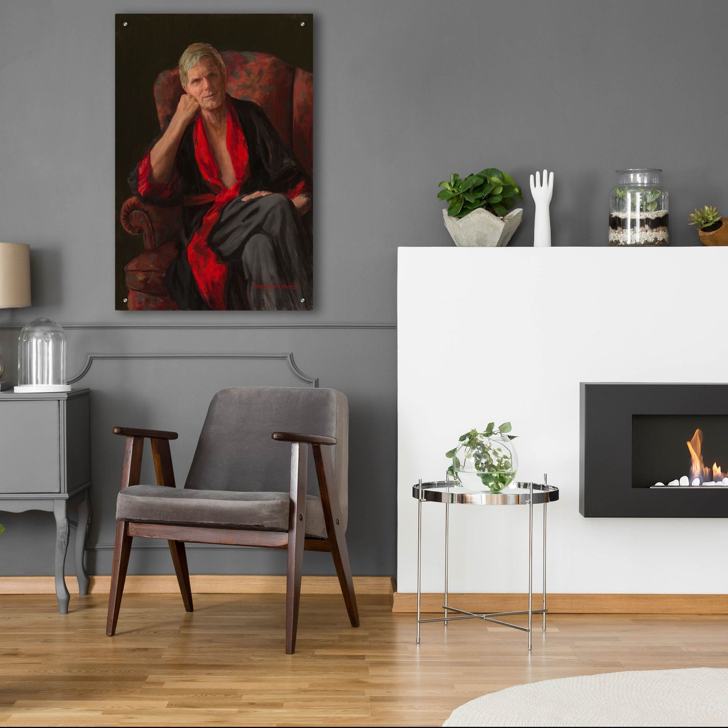 Epic Art 'Listening' by Christopher Pierce, Acrylic Glass Wall Art,24x36