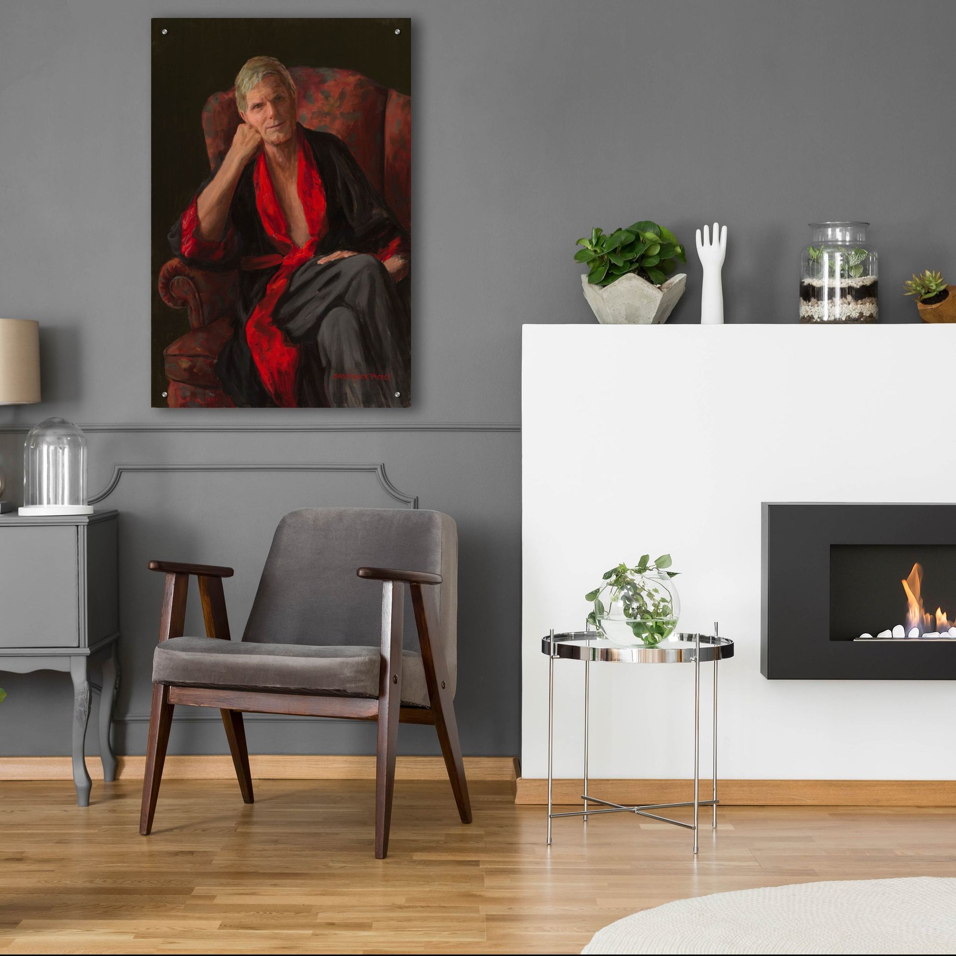 Epic Art 'Listening' by Christopher Pierce, Acrylic Glass Wall Art,24x36