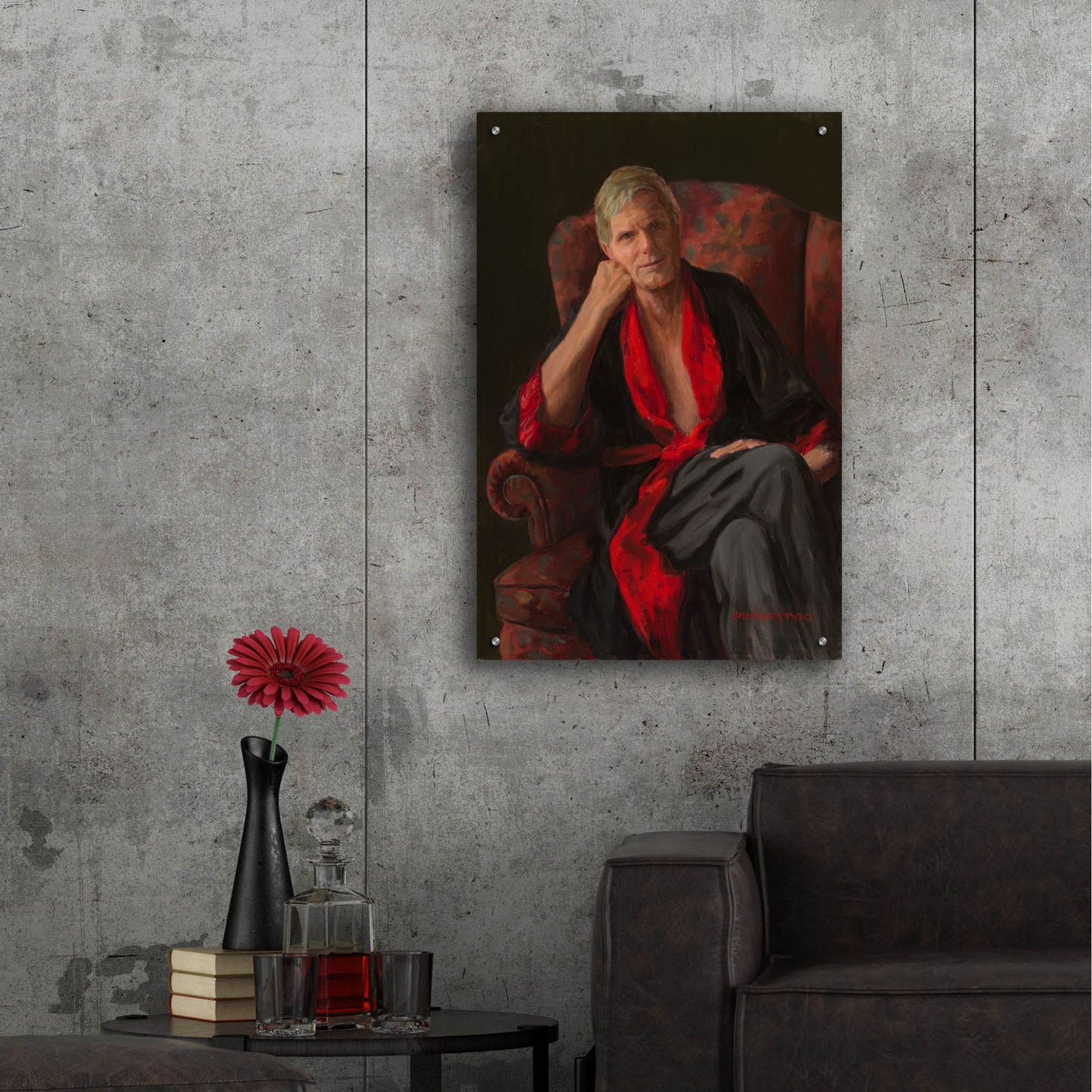 Epic Art 'Listening' by Christopher Pierce, Acrylic Glass Wall Art,24x36