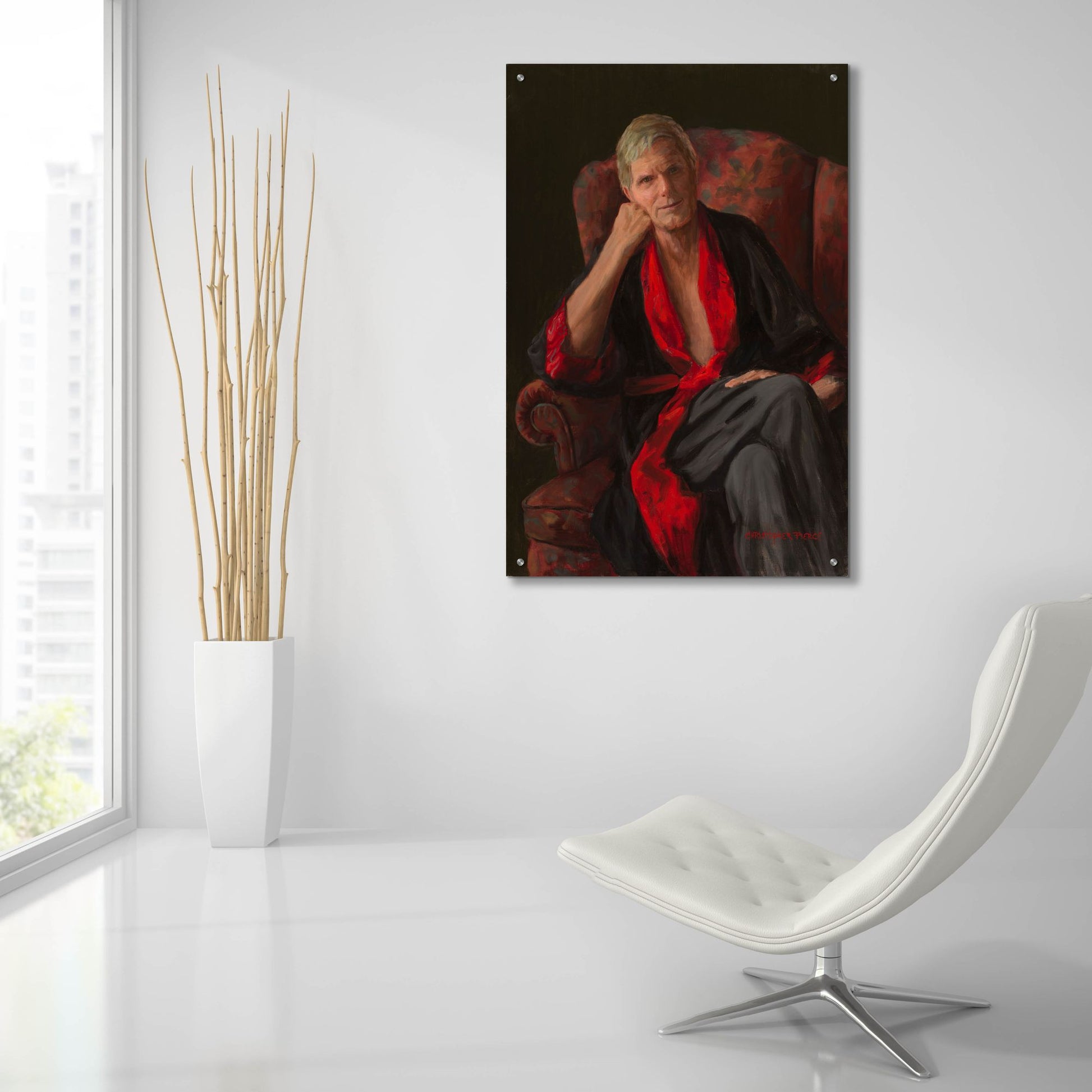 Epic Art 'Listening' by Christopher Pierce, Acrylic Glass Wall Art,24x36
