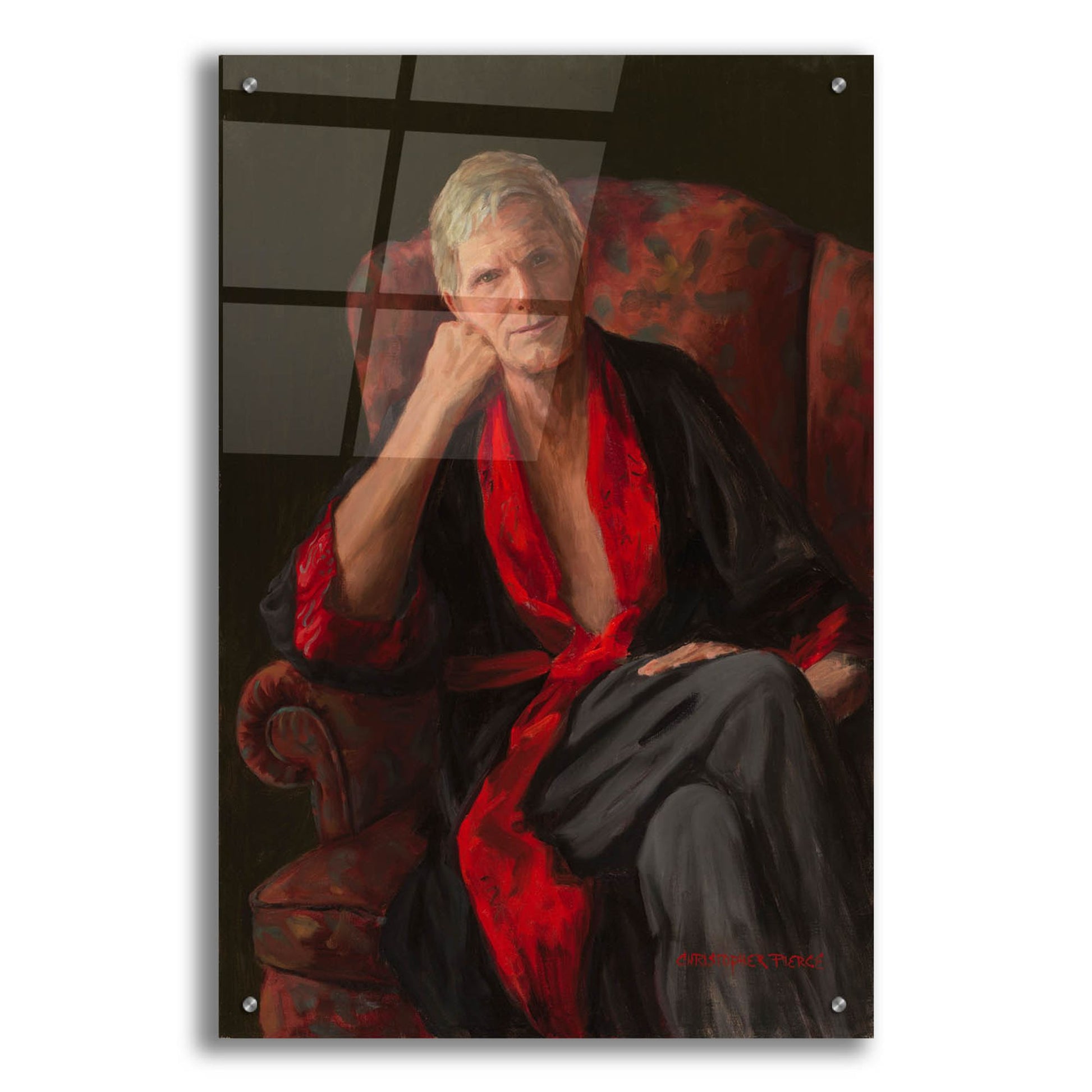 Epic Art 'Listening' by Christopher Pierce, Acrylic Glass Wall Art,24x36