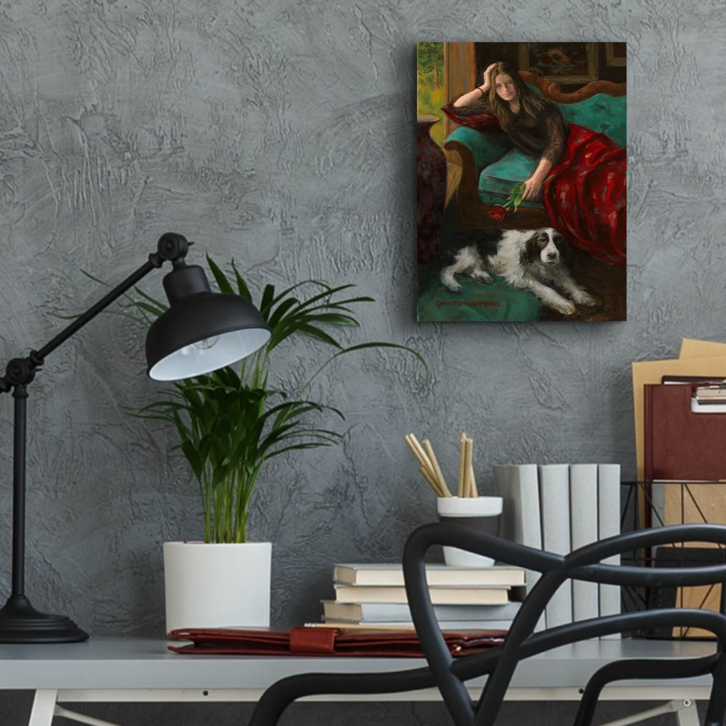 Epic Art 'Afternoon Companions' by Christopher Pierce, Acrylic Glass Wall Art,12x16