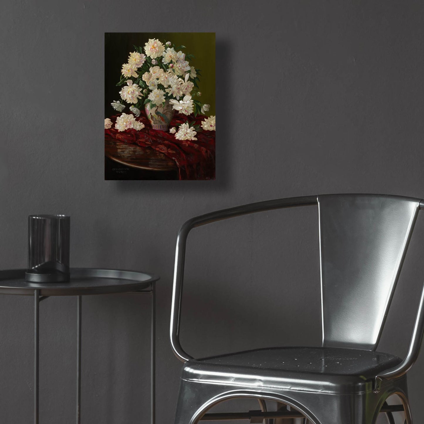 Epic Art 'Duchesse De Nemours Peonies' by Christopher Pierce, Acrylic Glass Wall Art,12x16