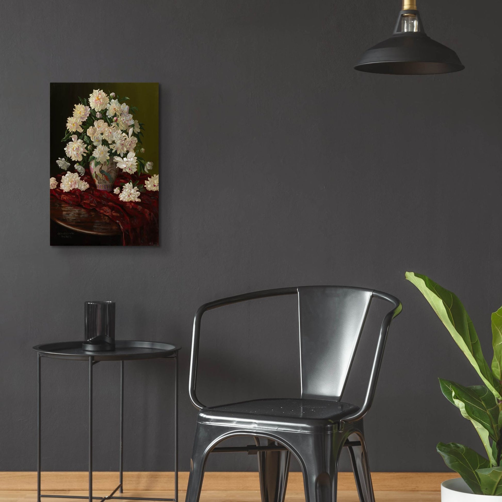 Epic Art 'Duchesse De Nemours Peonies' by Christopher Pierce, Acrylic Glass Wall Art,16x24