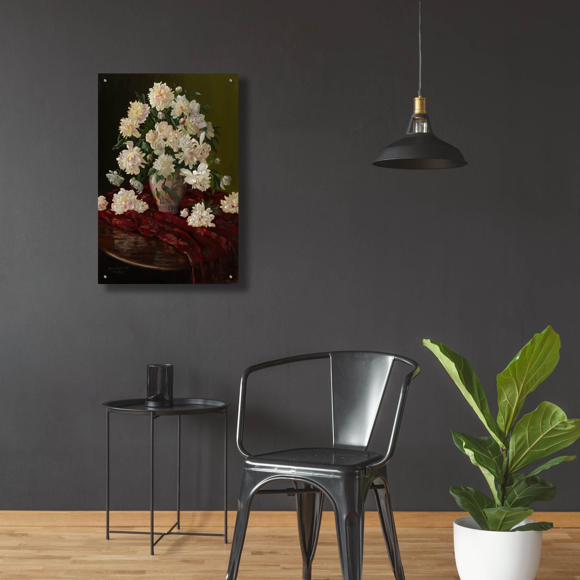 Epic Art 'Duchesse De Nemours Peonies' by Christopher Pierce, Acrylic Glass Wall Art,24x36