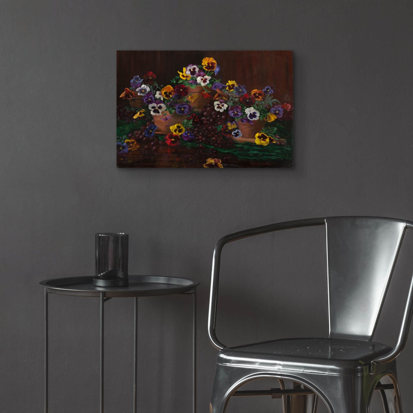 Epic Art 'Pansies In Terracotta' by Christopher Pierce, Acrylic Glass Wall Art,24x16