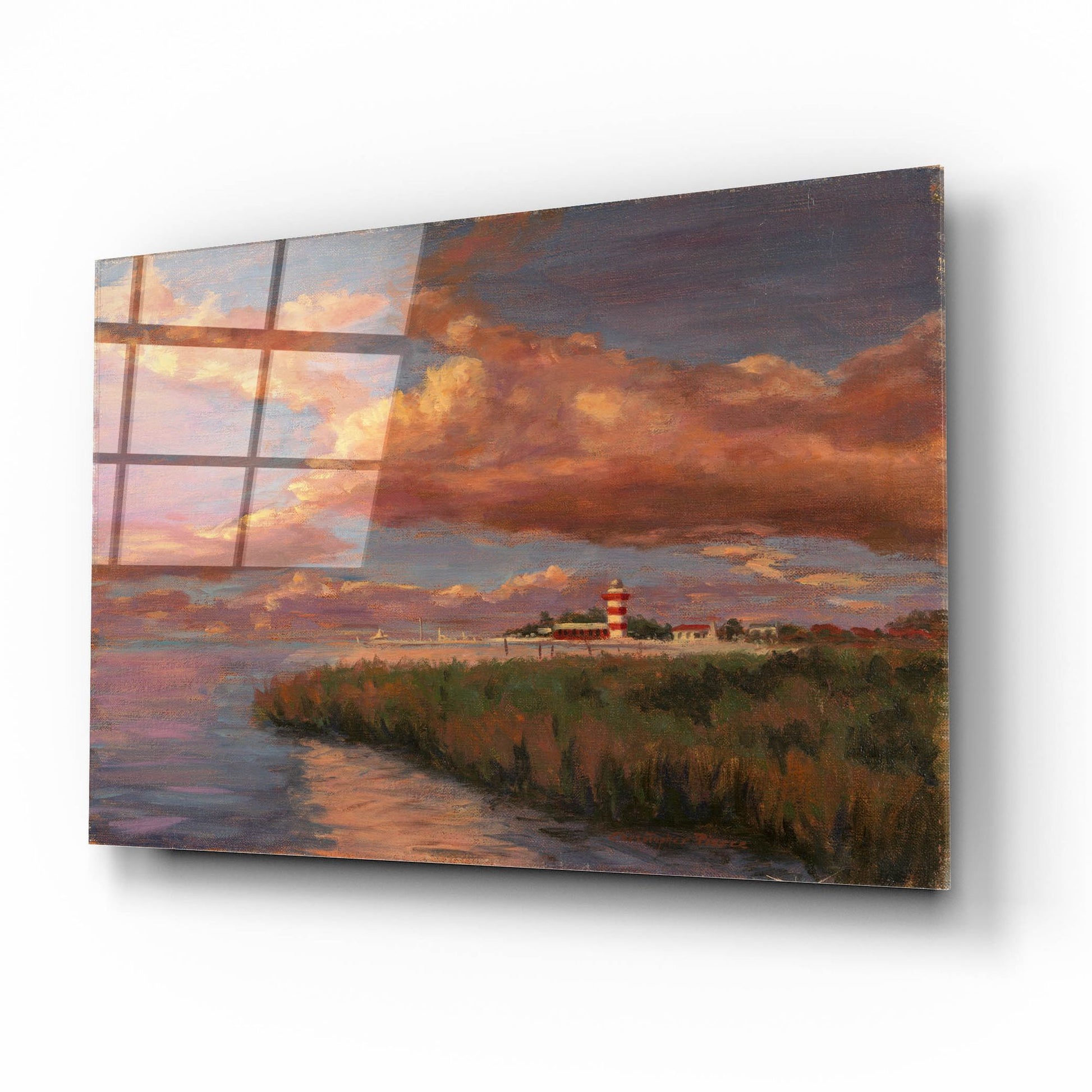 Epic Art 'Hilton Head Sunset' by Christopher Pierce, Acrylic Glass Wall Art,16x12