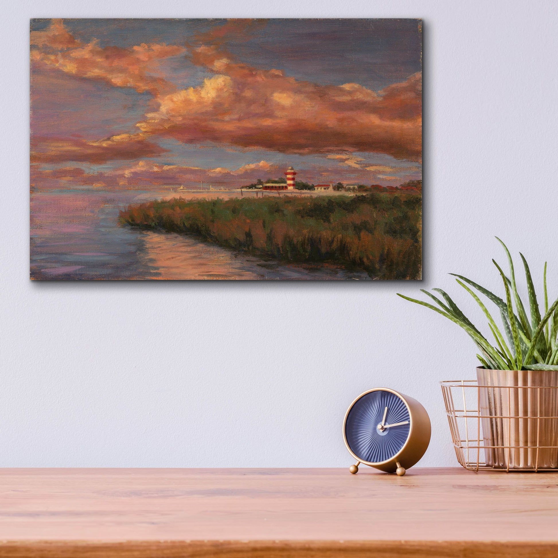 Epic Art 'Hilton Head Sunset' by Christopher Pierce, Acrylic Glass Wall Art,16x12