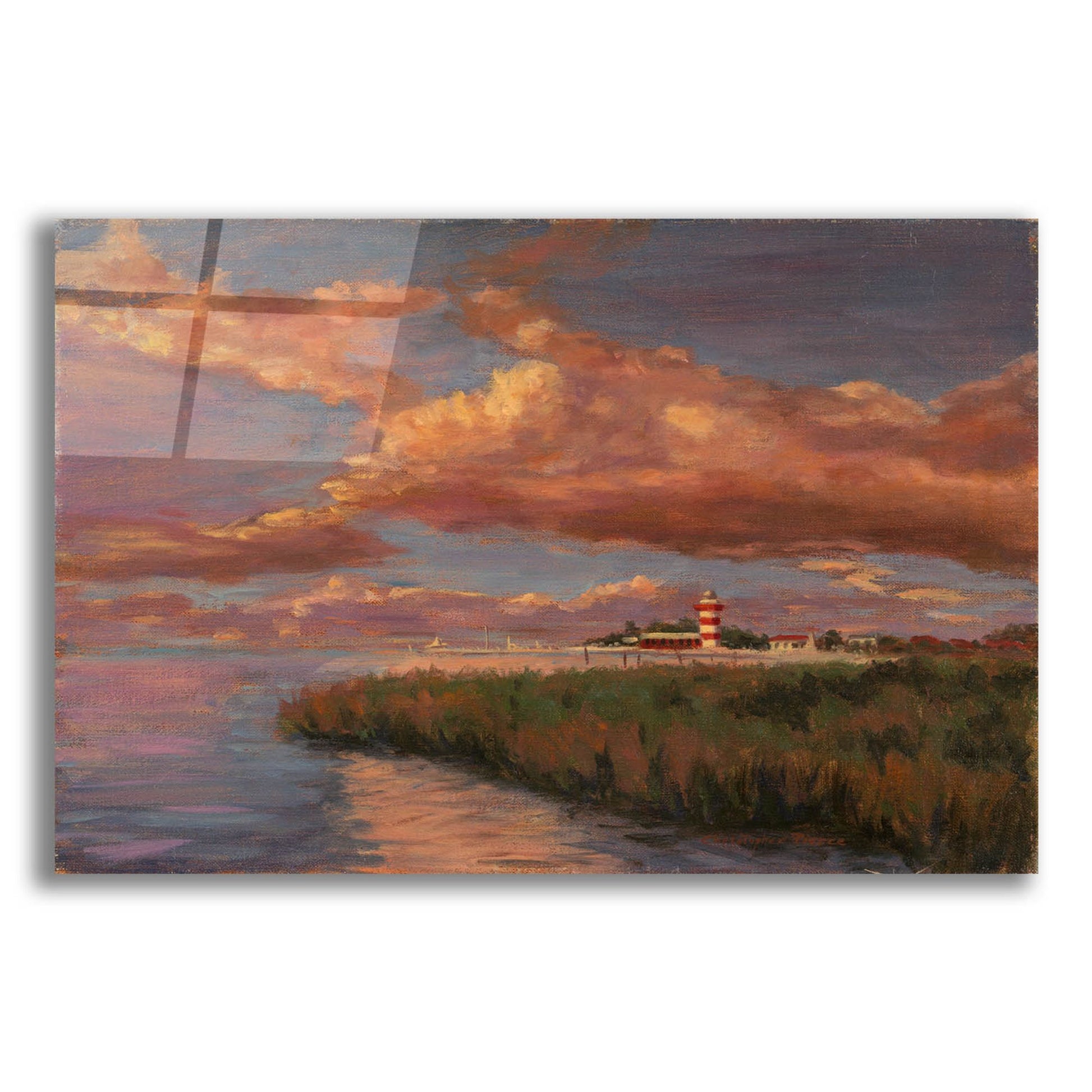 Epic Art 'Hilton Head Sunset' by Christopher Pierce, Acrylic Glass Wall Art,16x12