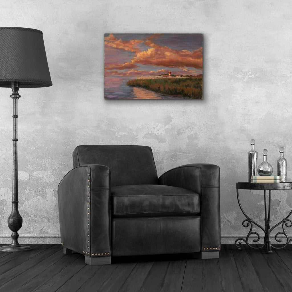 Hilton Head Sunset by Christopher Pierce - 24x16 acrylic wall art in a room