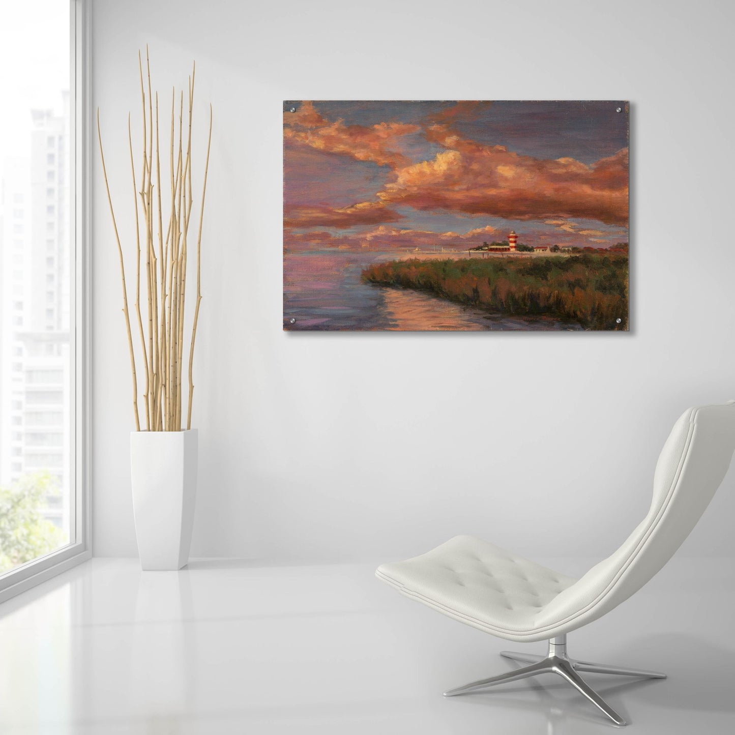 Epic Art 'Hilton Head Sunset' by Christopher Pierce, Acrylic Glass Wall Art,36x24