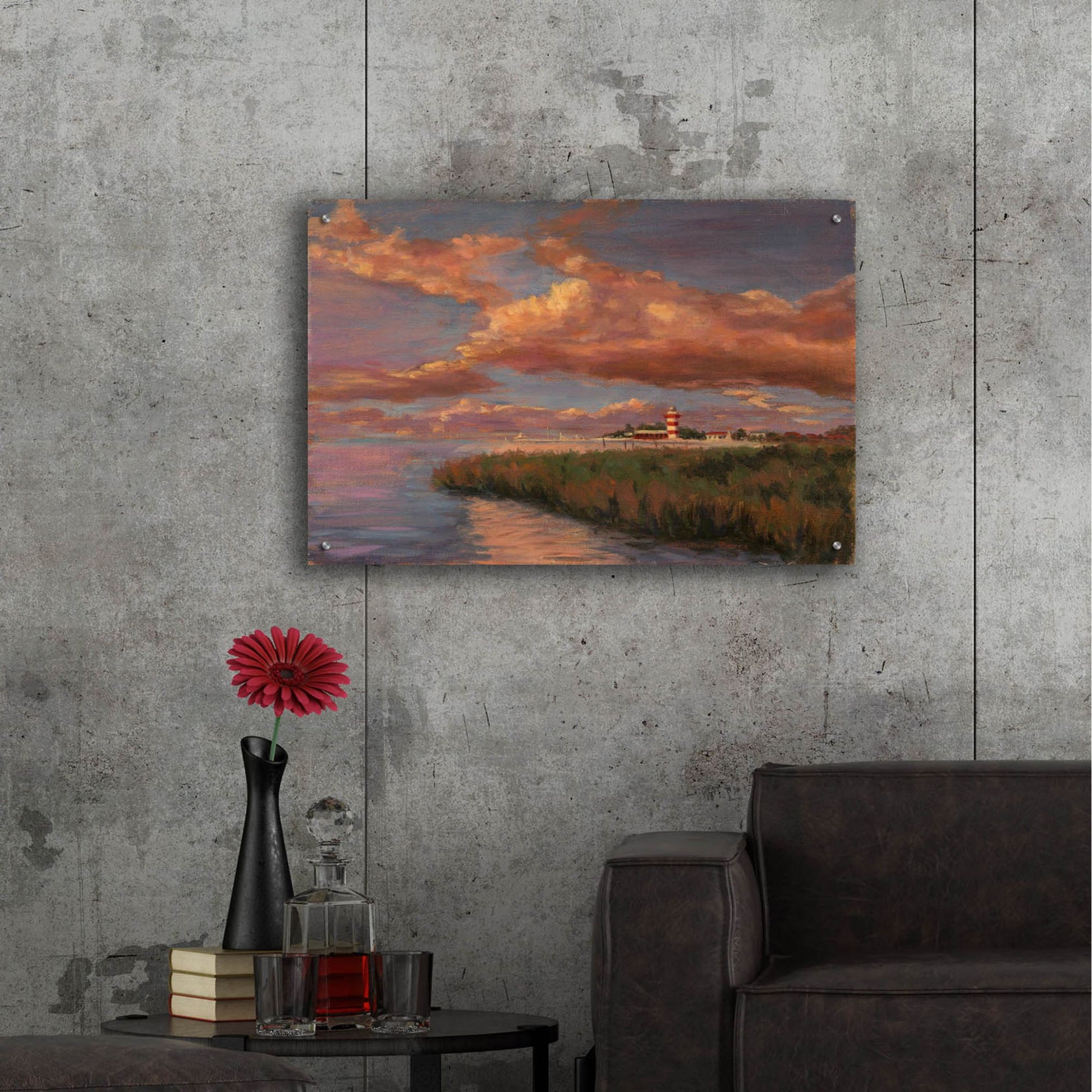 Epic Art 'Hilton Head Sunset' by Christopher Pierce, Acrylic Glass Wall Art,36x24